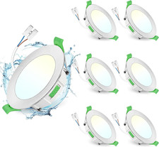 Recessed LED spotlights 230V dimmable, 7W 700Lm Ip44 65-75mm diameter hole Far