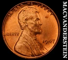 1947 Lincoln Wheat Cent - Choice Gem Brilliant Unc  No Reserve  #J9677