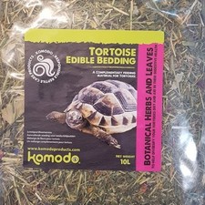 Komodo Edible Tortoise Bedding 10L Herbs Leaves Grasses Flower Terrain Food