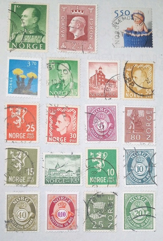 NORWAY  19 all different used Stamps  CLASSICS    (po72)
