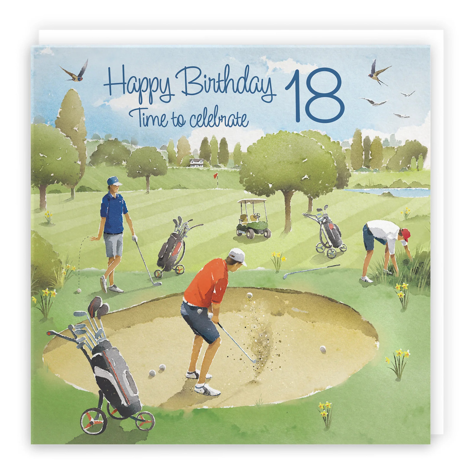 18th Golfing Birthday Card Golf Bunker Milo's Gallery