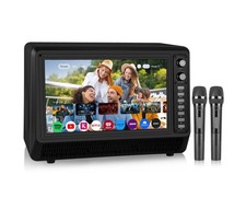 15.6 inch Smart Karaoke Machine for Adults with Lyrics Display, 200W Peak Pow...