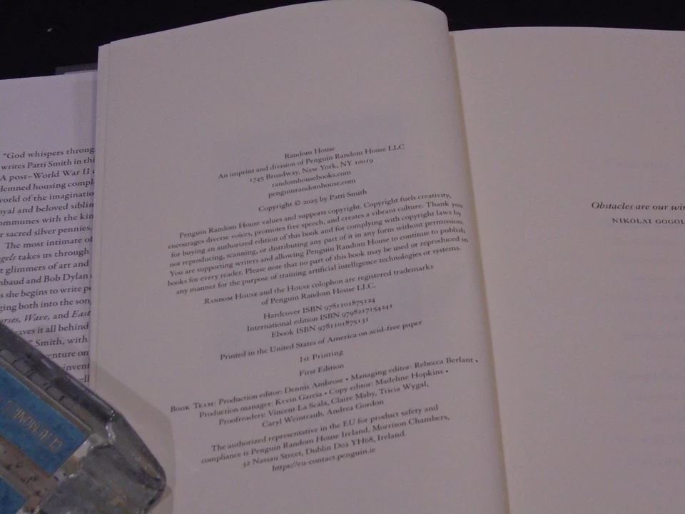 Signed Patti Smith Bread Of Angels Memoir US First Just Kids - Image 4 of 4