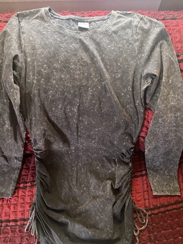 UNDERCOVER VS Vestito Bodycon Donna Lavaggio Candeggina Rosa Nero L