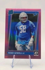 2021 Panini Donruss - Rated Rookie Penei Sewell #P-328 Optic Holo Pink...