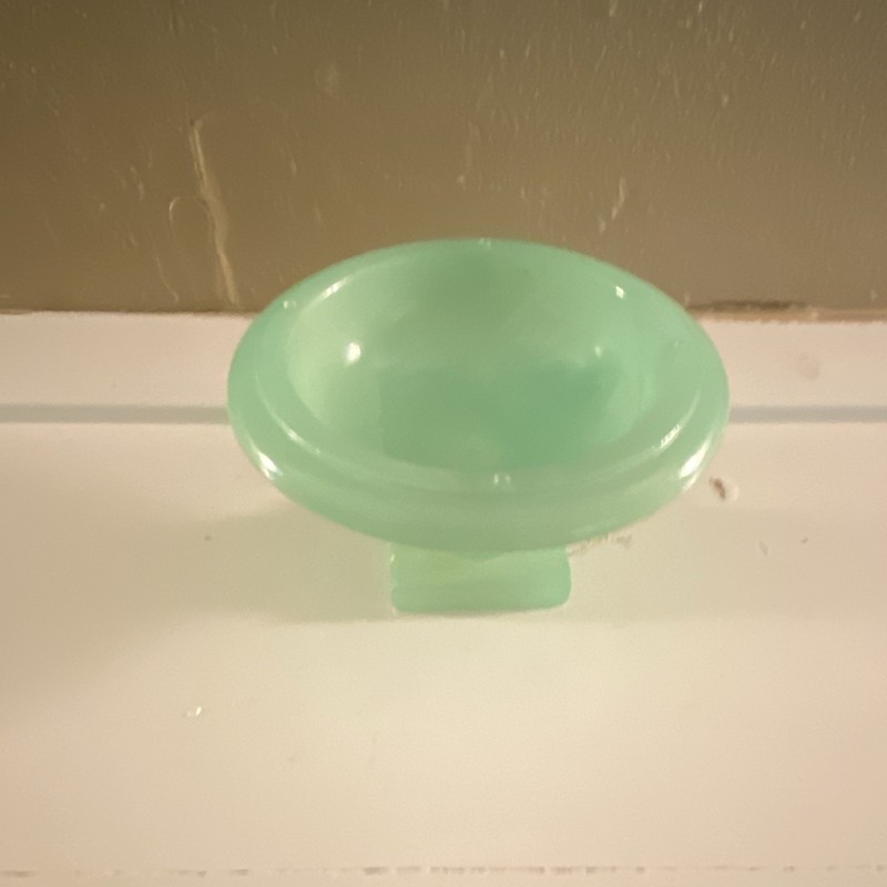 7in Green Alabaster Compote Bird Bath