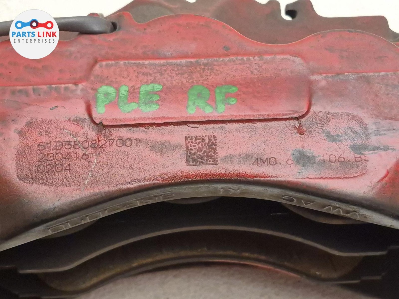 2016-20 BENTLEY BENTAYGA FRONT RIGHT BRAKE CALIPER RED 6 POT OEM 6.0L 636 ASSY