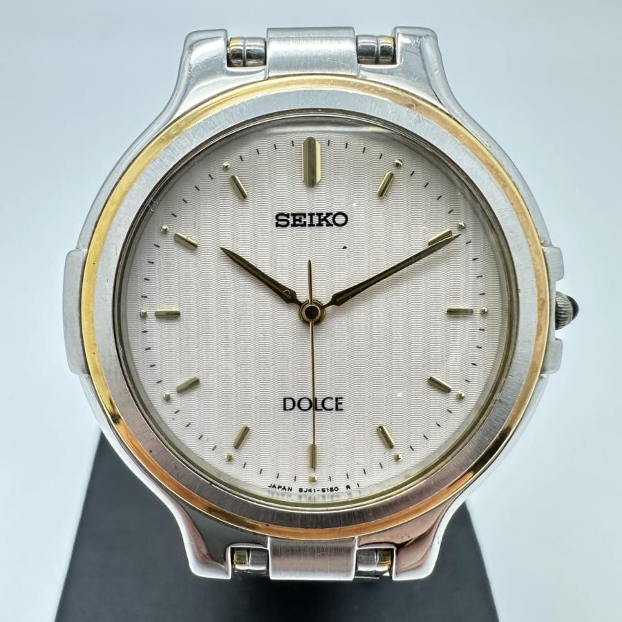 Watch Used 16cm Unisex Dress Quartz Dolce 600A Seiko 5E31 wrist Vintage - vintagewatches.pk
