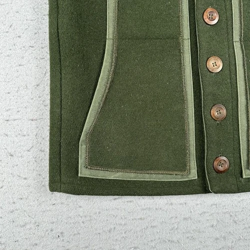 Boreal Mountain Anoraks Vest Men’s Small Green Wool Outdoor Hiking Hunting image 7