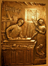 Chambre syndicale ameublement Paris, H.Dropsy, cuivre argenté, attr. A. Frechet