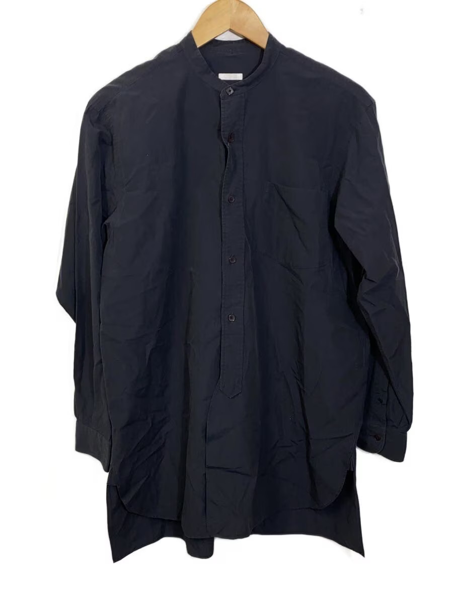 COMOLI Long Sleeve Shirt, Size 1, Cotton, NVY, Solid Color COMOLI