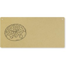 'Sprinkle Doughnut' Large Wooden Wall Plaque / Door Sign (DP00066717)