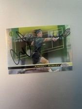 Andrey Rublev signed tennis card autographed topps chrome ATP Tour US open auto