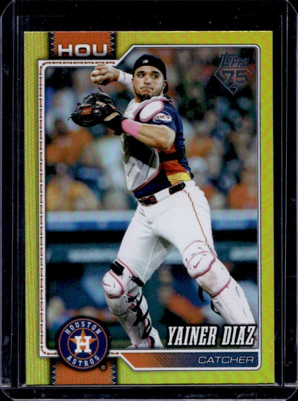 2026 Topps Yainer Diaz Yellow Rainbow Foil #/399 Astros