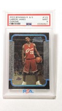 🔥2003 Bowman Chrome Rookies & Stars LeBron James #123 RC Rookie PSA 9 MINT WOW!