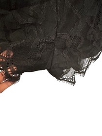 Guess SL Francine Lace Romper Womens XL Black Sleeveless Ruffle Trim Adjustable