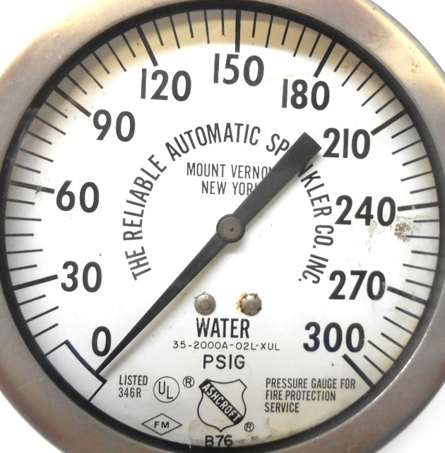 Ashcroft Pressure Gauge for Fire Protection 1 water 1air for sale online eBay