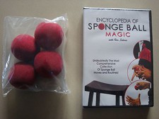 ENCYCLOPEDIA OF SPONGE BALL MAGIC WITH BEN SALINAS DVD  4 SPONGE BALLS - TRICKS