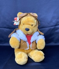 Disney Store 13" Winnie The Pooh Retro Pilot Aviator Highflyers Plush