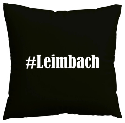 Kissenbezug #Leimbach I love Leimbach Schwarz 139386