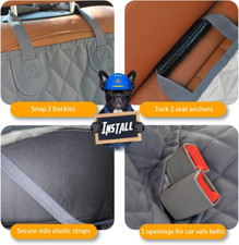 Bench Dog Car Seat Covers with Side Flap,Dog Seat Cover for Cars, Trucks and Suv
