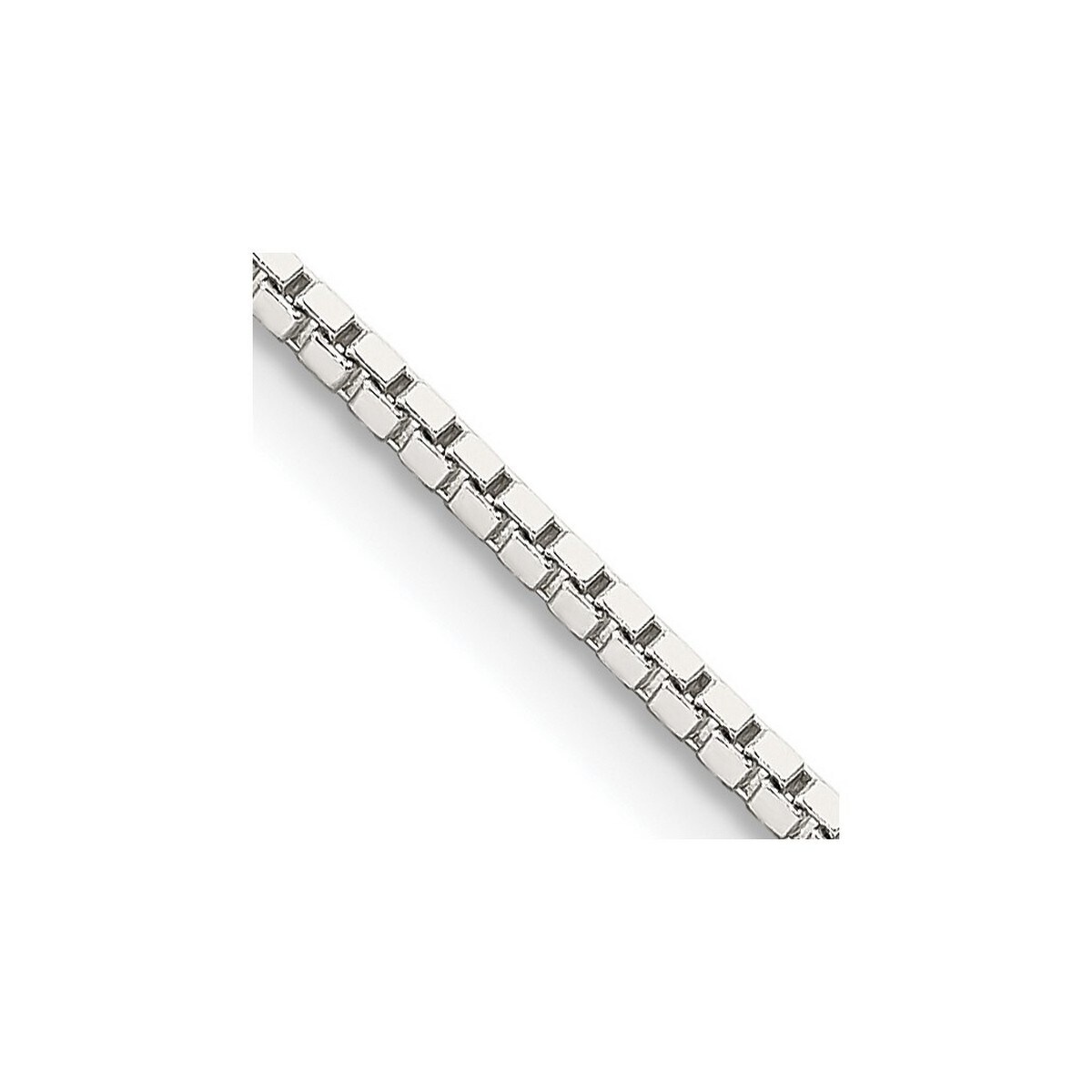 Curata 925 Sterling Silver 1.5mm Box Chain Necklace