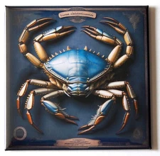 Blue Crab FRIDGE MAGNET "style A"