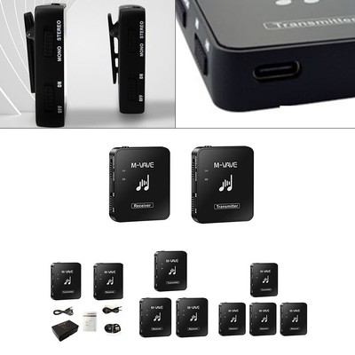 24G Wireless In Ear Monitor System Earphone Mini Sender Empf?nger Apfelgr??n