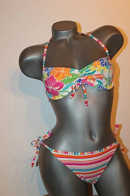 Triumph Bandeau Bikini "Sloggi Pink Summer CTOW 02" bunt 38 B Tanga 38 - Bild 1 von 4