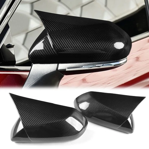 Carbon Fiber Rearview Side Mirror Cap Cover Trim For Toyota Camry 2018-2024 New