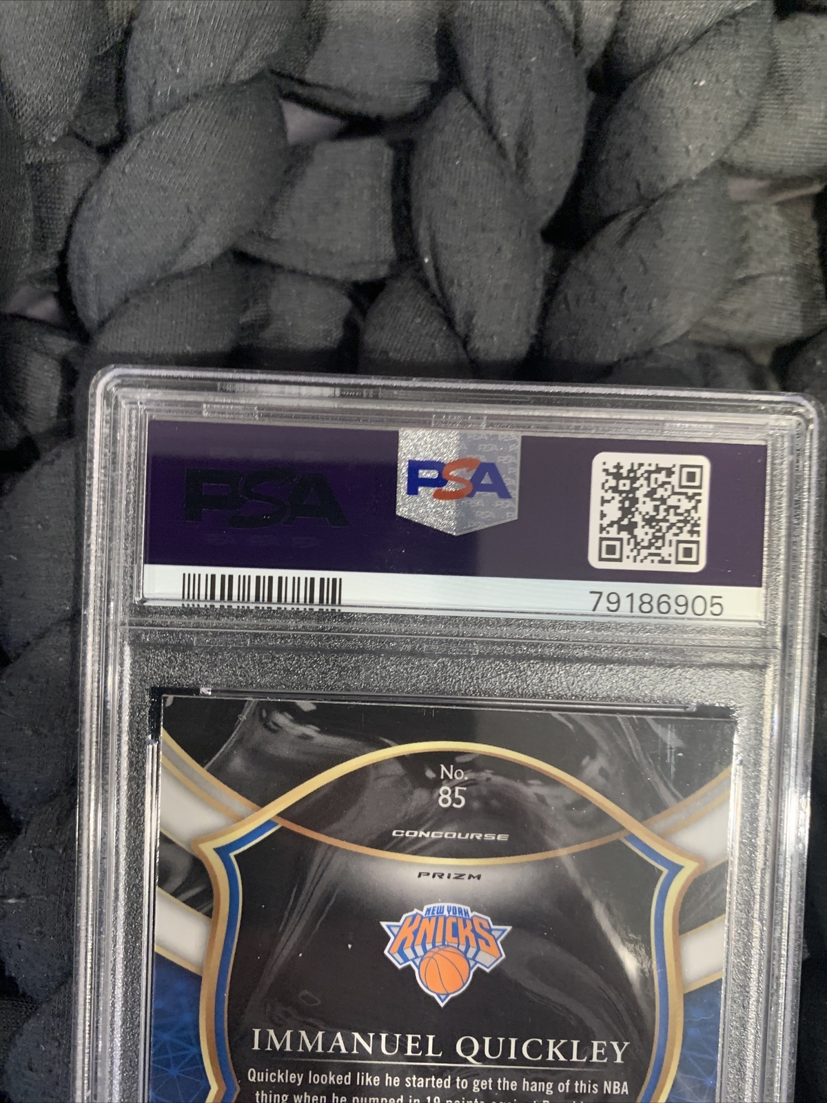 Immanuel Quickley Red/White/Green Cracked Ice 2020 Panini Select #85 PSA 10 view 16