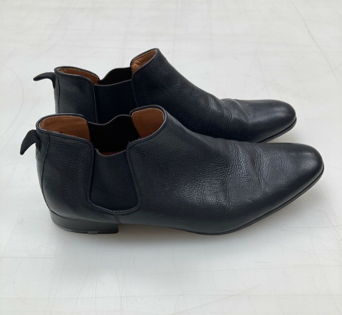 Genuine Heschung Black Leather TREMBLE CHELSEA PULL-ON US SZ  display picture 1