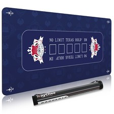 70x35 Poker Mat Poker Table Top Portable Rubb...
