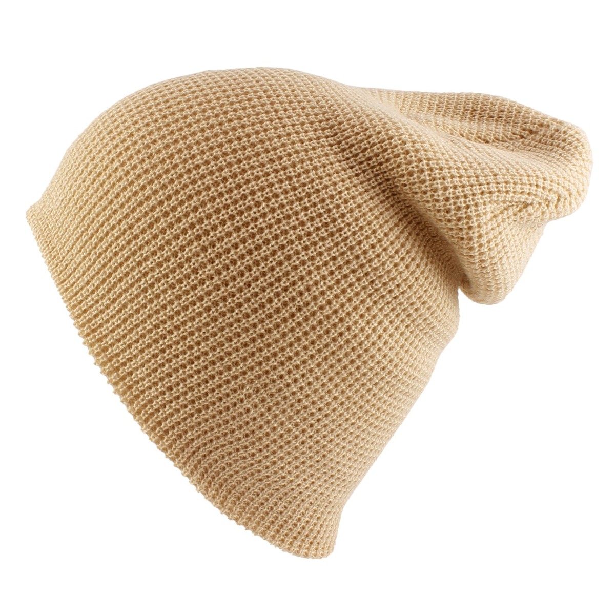 Waffle Knit Soft Slouchy Beanie Winter Warm Ski Skater Hip 