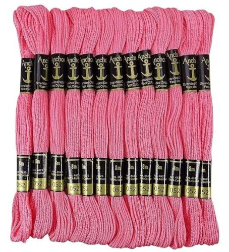 Cross Stich/Long Stich Cotton Threads, 8 Mtr Each Skeins,[Pack of 25](Pink) - Picture 1 of 3