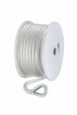 Seachoice 42121 Double-Braid Nylon Anchor Line   White   1/2 Inch x 100 Feet