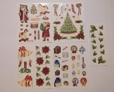 Creative Memories Lot of 7 Sheets/Strips ~Holiday Victorian~ 2003 Stickers
