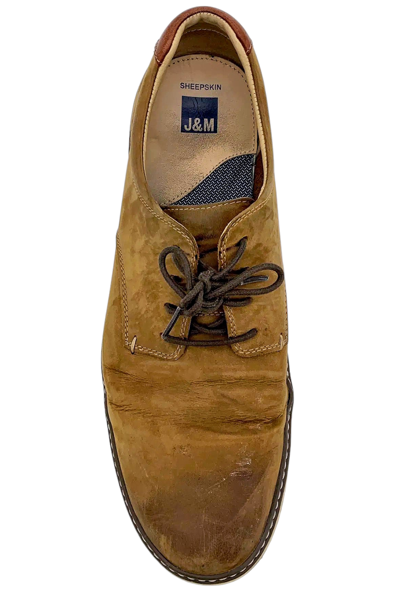 NEW JOHNSTON & MURPHY men\'s mcguffey shearling loafer in tan Men main image 4