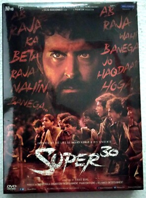 Super 30 DVD Movie Bollywood DVD Hrithik Roshan Mrunal Thakur