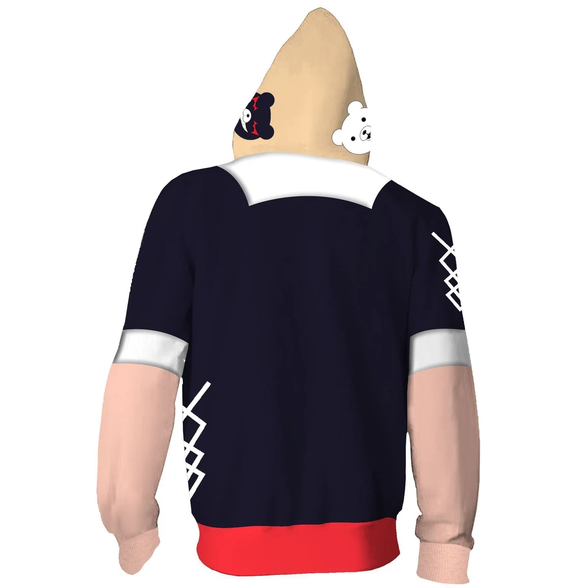 Danganronpa Monokuma Cosplay Hoodie Jumper 3D Printing Hooded Sweatshirt Coat