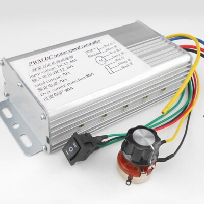 DC 10-60V 0-70A 4000W Reversible DC-Motordrehzahlregler PWM Motor Speed Controll