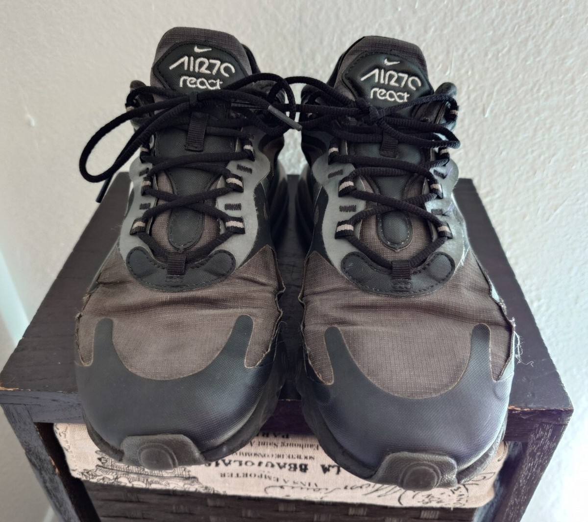 Nike Air7C CD2049-001 Size 8.5 Nike Air Max 270 React WTR Sneakers Size 11 Mens Black Gray  main image 3