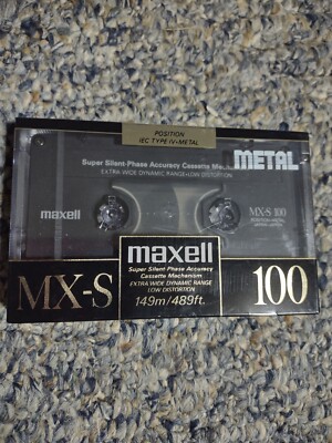 Maxell MX-S 100 Metal Blank Audio Cassette Tape Japan - NOS NEW Sealed