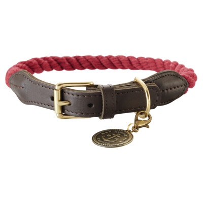 Hunter Halsband List bordeaux für Hunde - Schiffstau-Optik, robust & stylish