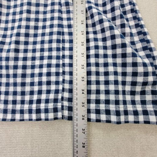 Old Navy Dress Womens XL Blue Gingham Linen NEW Smocked Coastal Preppy Milkmaid - Picture 9 of 9