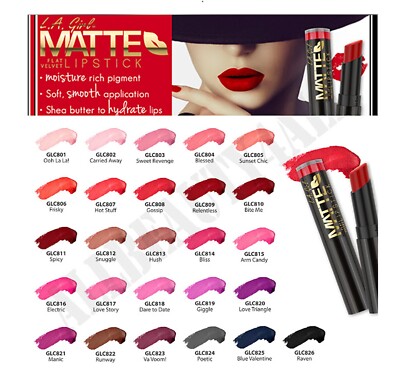 LA L.A. Girl Matte Flat Finish Velvet Lipstick ( 26pcs SET) | eBay
