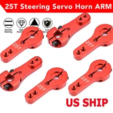 6 Pack Red Aluminum 25T Steering Servo Motor Horn Arm For Futaba Savox