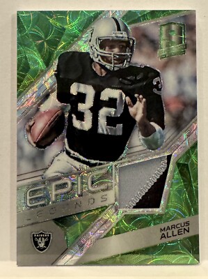 2018 Panini Spectra - Epic Legends Materials - Green #17 Marcus Allen, /25 (MEM)