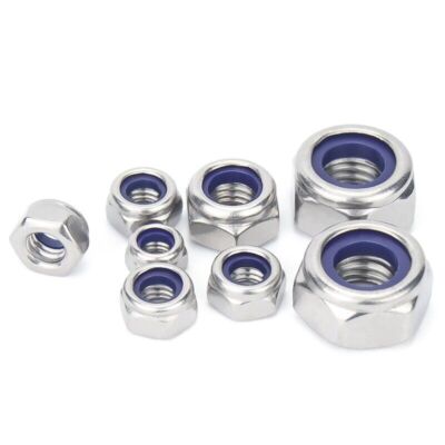 Nyloc Nylon Insert Locking Nut A4 Marine Grade Stainless Steel M3M4M5M6M8M10-M20