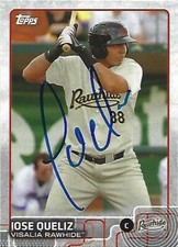 Autographed 2015 Topps Pro Debut #97 Jose Queliz Arizona Diamondbacks Tough Sig
